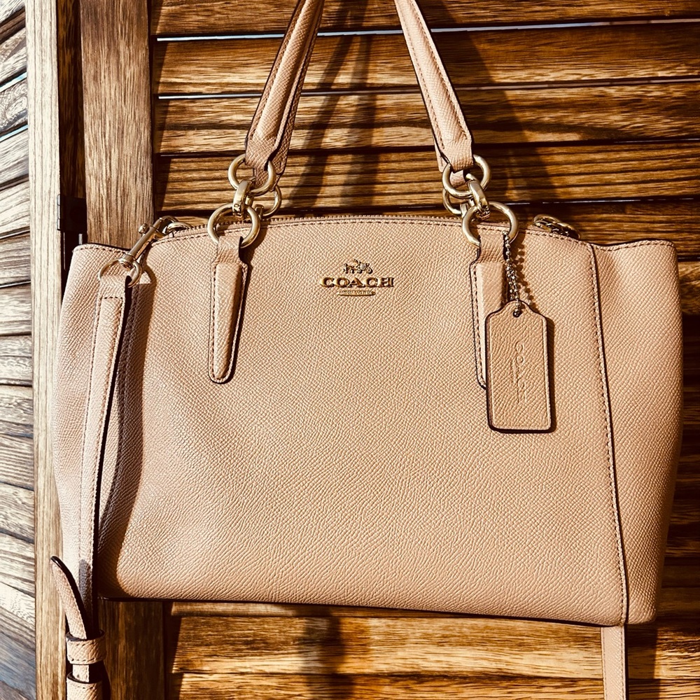 Coach Beige (ballet pink) Leather Satchel